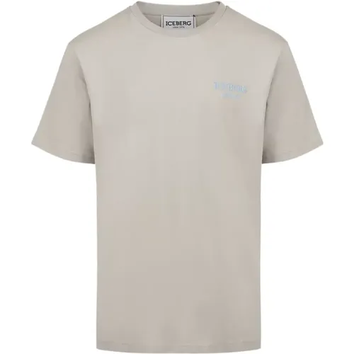 T-Shirt mit gesticktem Logo,Schwarzes T-Shirt mit gesticktem Logo,T-Shirts - Iceberg - Modalova