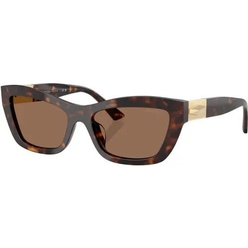 Cat-eye sunglasses with dark lenses , female, Sizes: 54 MM - Jimmy Choo - Modalova