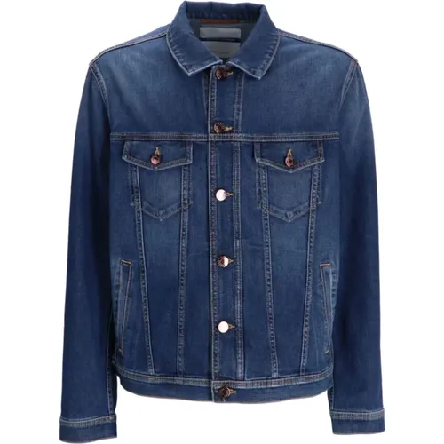 Blaue Denimjacke , Herren, Größe: 3XL - Jacob Cohën - Modalova