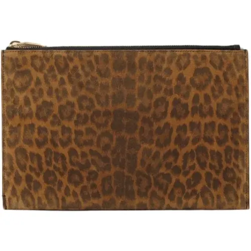 Pre-owned Leather clutches , female, Sizes: ONE SIZE - Yves Saint Laurent Vintage - Modalova