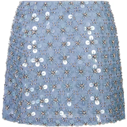 Sequin Mini Skirt with Rhinestones , female, Sizes: XS - P.a.r.o.s.h. - Modalova