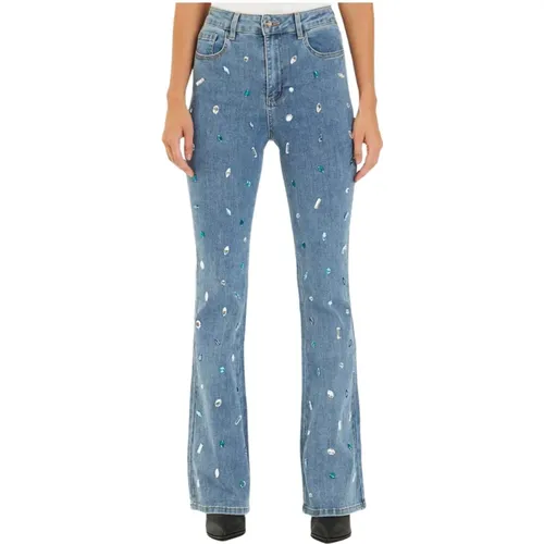 Ausgestellte Jeans mit Strass - Alma en Pena - Modalova