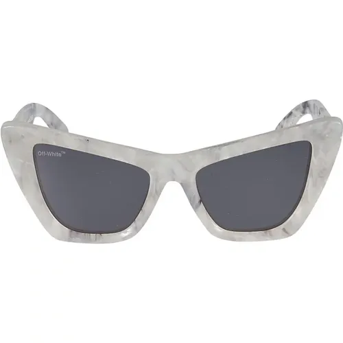 Stylische Sonnenbrille , unisex, Größe: 57 MM - Off White - Modalova
