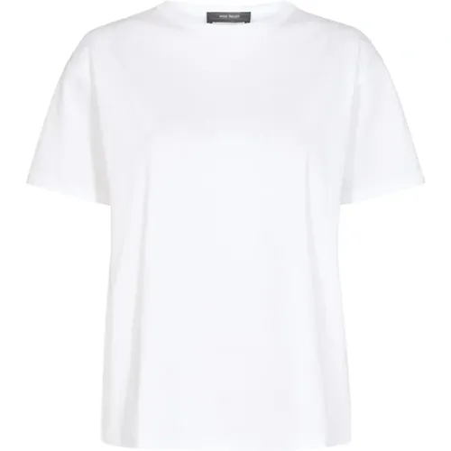 Weißes Basic T-Shirt , Damen, Größe: L - MOS MOSH - Modalova