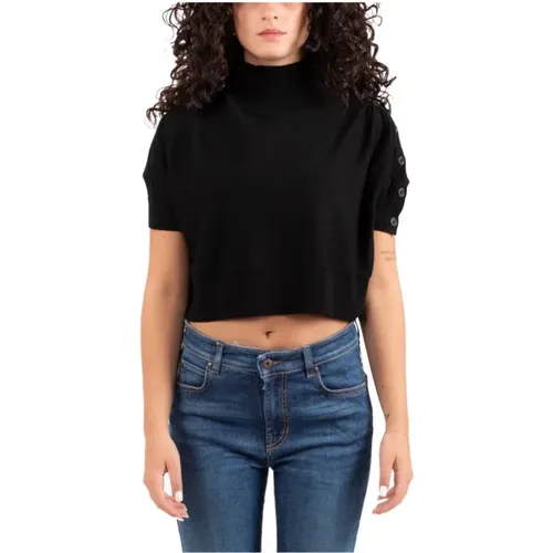 Damen Kurzarm Top , Damen, Größe: M - pinko - Modalova