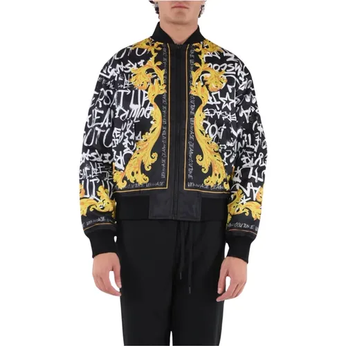 Graffiti Barocco Jacke , Herren, Größe: L - Versace Jeans Couture - Modalova