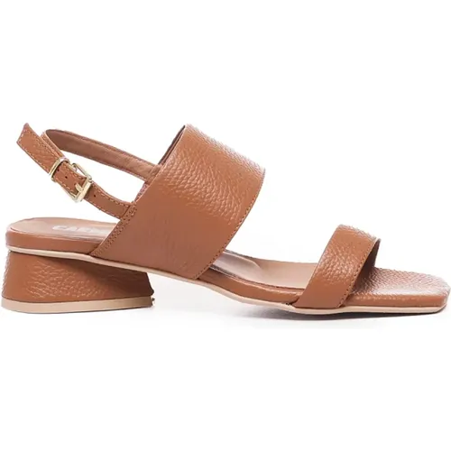 Leather Ankle Strap Sandals , female, Sizes: 7 UK, 5 UK, 6 UK - Carmens - Modalova