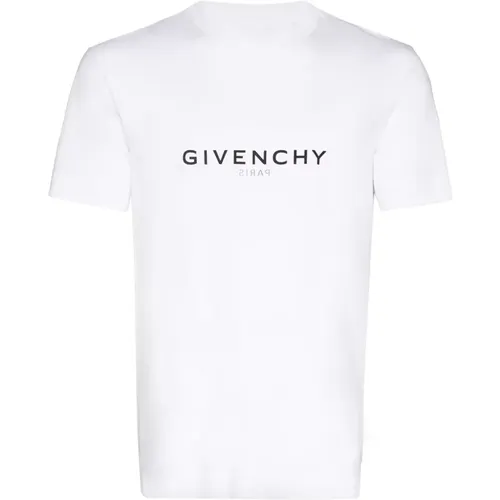 Logo-Print Jersey T-Shirt Weiß , Herren, Größe: S - Givenchy - Modalova