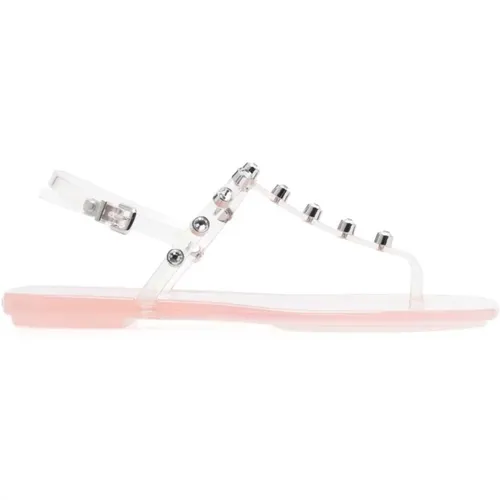 Crystal-Embellished Thong Sandals , female, Sizes: 6 UK, 5 UK - Sergio Rossi - Modalova