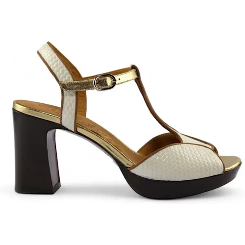 Weiß Gold Sandale , Damen, Größe: 38 EU - Chie Mihara - Modalova