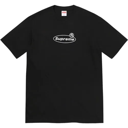 Klassisches Warn-T-Shirt Schwarz Baumwolle Logo , Herren, Größe: 2XL - Supreme - Modalova