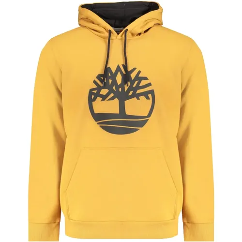 Braune Kapuzenpullover mit Logodruck - Timberland - Modalova