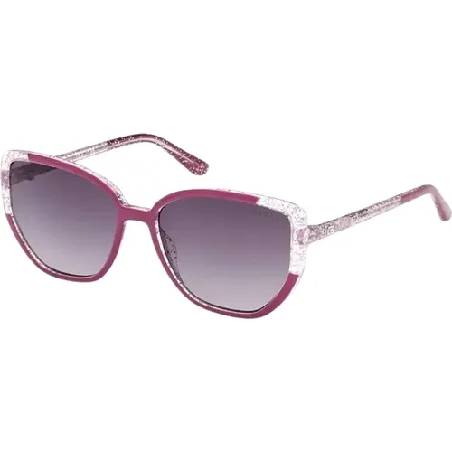 Elegante lila Sonnenbrille mit quadratischem Rahmen - Guess - Modalova