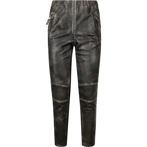 Leather Zip Pocket Leggings , female, Sizes: M - P.a.r.o.s.h. - Modalova