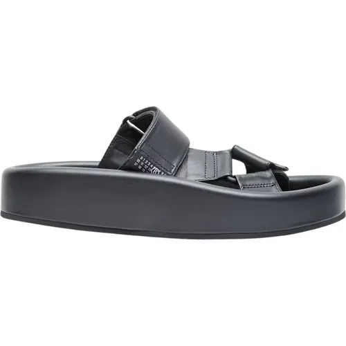 Leather Platform Sandals , female, Sizes: 5 UK, 3 UK - MM6 Maison Margiela - Modalova