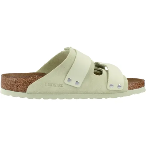 Nubuk-/Wildleder Sliders , Damen, Größe: 38 EU - Birkenstock - Modalova