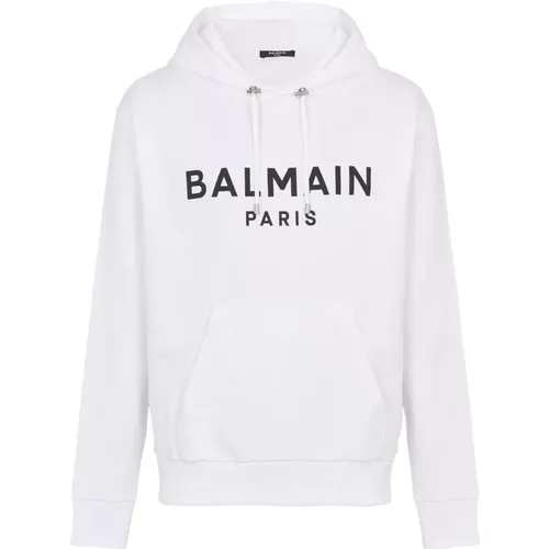 Paris hoodie , male, Sizes: S, XS, L, XL, M - Balmain - Modalova