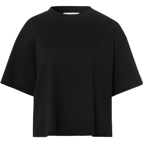 Boxy Baumwoll T-Shirt in Schwarz - IVY OAK - Modalova