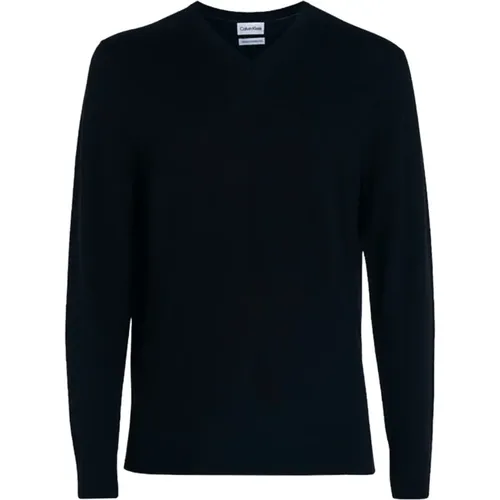 Men Merino Wool V-Neck Sweater , female, Sizes: L, M, XL - Calvin Klein - Modalova
