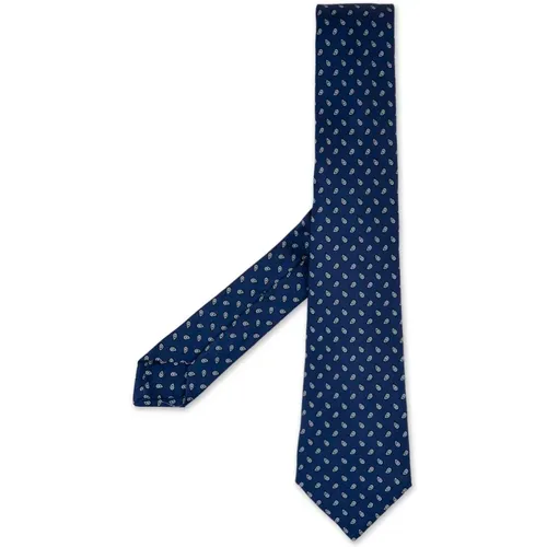 Silk Tie with Micro Pattern , male, Sizes: ONE SIZE - Kiton - Modalova