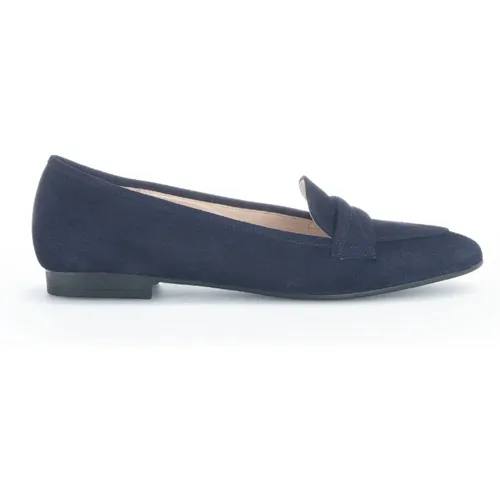 Wildleder Loafers Marineblau , Damen, Größe: 37 1/2 EU - Gabor - Modalova