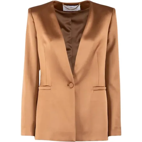 Satin Single-Breasted Jacket Belfast , female, Sizes: M, XS, L, S - Nenette - Modalova