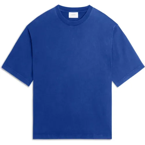 Blau Besticktes Tee-Shirt Oversize Fit , Herren, Größe: M - Axel Arigato - Modalova