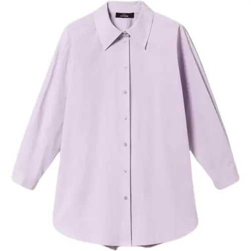 Classic Poplin Shirt with Embroidery , female, Sizes: S, M - Twinset - Modalova