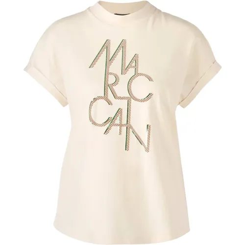 Lässiges Modell mit MC-Beschriftung T-Shirt , Damen, Größe: S - Marc Cain - Modalova