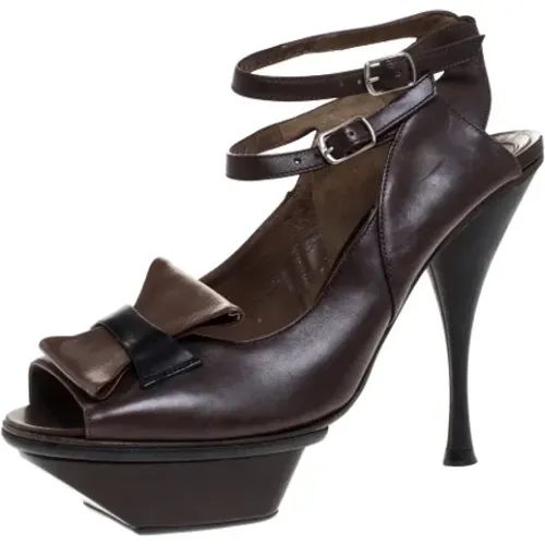 Pre-owned Leather sandals , female, Sizes: 5 1/2 UK - Marni Pre-owned - Modalova