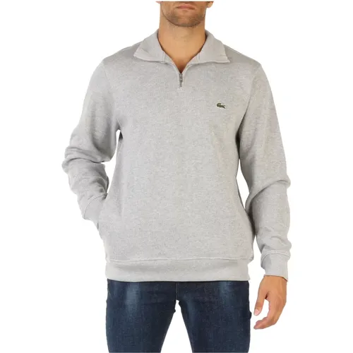 Baumwoll-Sweatshirt mit Frontlogo-Patch - Lacoste - Modalova