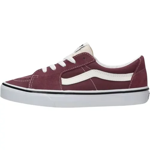 Lila Wildleder Low-Top Skate Sneakers , Damen, Größe: 35 EU - Vans - Modalova