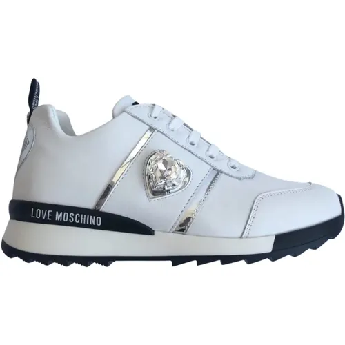 Swarovski Kristall Sneaker , Damen, Größe: 39 EU - Love Moschino - Modalova