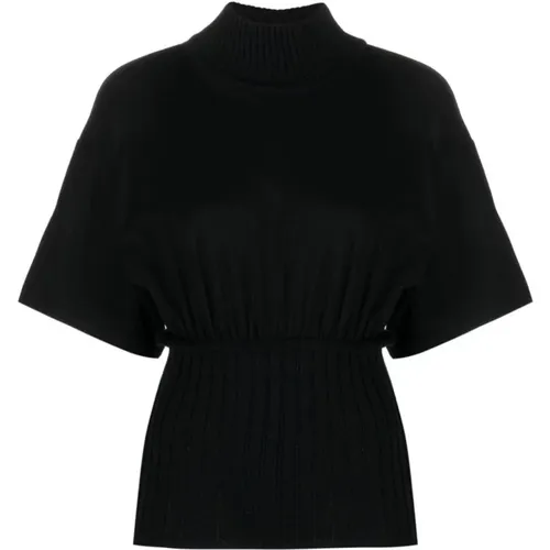 Eleganter Schwarzer Pullover für modebewusste Frauen - MM6 Maison Margiela - Modalova