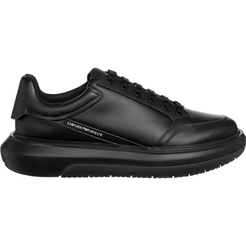 Einfache Schnürsneaker , Herren, Größe: 40 EU - Emporio Armani - Modalova