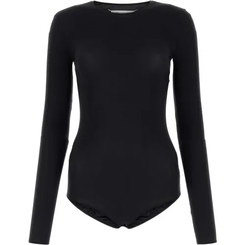 Schwarzer Stretch-Nylon-Bodysuit , Damen, Größe: S - Maison Margiela - Modalova
