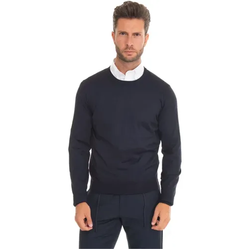 Stone Washed Wool Silk Pullover , male, Sizes: 4XL, L, 2XL, M - Canali - Modalova