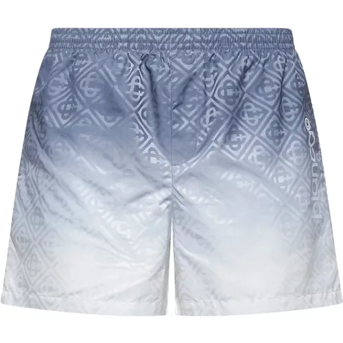 Gradient Monogramm Badehose Grau , Herren, Größe: L - Casablanca - Modalova