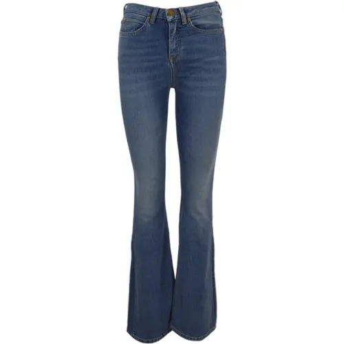 Blaue Denim Flare Skinny Jeans , Damen, Größe: W29 - pinko - Modalova