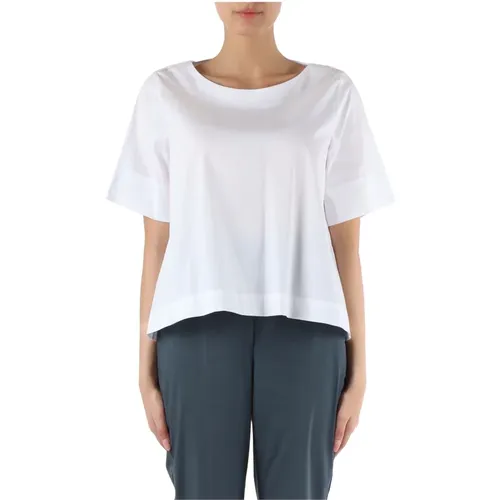 Stretch-Popeline-Bluse mit ausgestelltem Schnitt , Damen, Größe: XS - NIU - Modalova