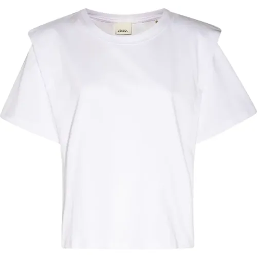 T-Shirts,Weißes Falten-Detail T-Shirt - Isabel marant - Modalova