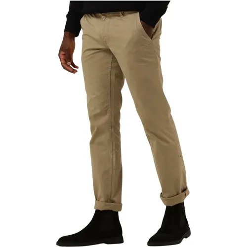 Slim Fit Braune Chino Hose , Herren, Größe: W31 L34 - Hugo Boss - Modalova