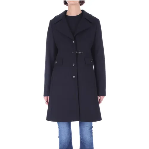 Womens Buttoned Coat with Front Pockets , female, Sizes: XL - Fay - Modalova