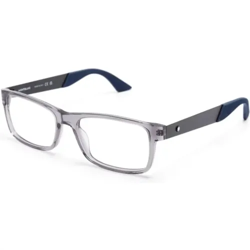 Stilvolle Graue Optische Brille , Herren, Größe: 56 MM - Montblanc - Modalova
