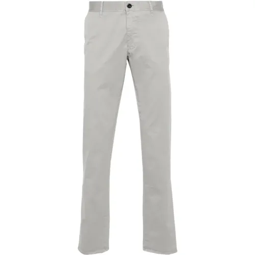 Stretch Cotton Grey Twill Trousers , male, Sizes: W35, W34, W33, W31 - Incotex - Modalova