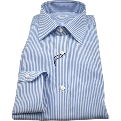 Men's Clothing Shirts Celeste Bianco Ss24 , male, Sizes: 4XL, 3XL, L - Barba - Modalova