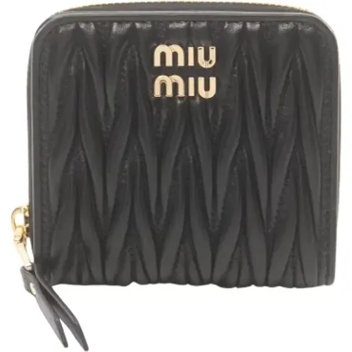 Pre-owned Leather wallets , female, Sizes: ONE SIZE - Miu Miu Pre-owned - Modalova