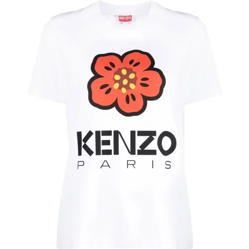 Boke Flower Print T-shirt , Damen, Größe: S - Kenzo - Modalova