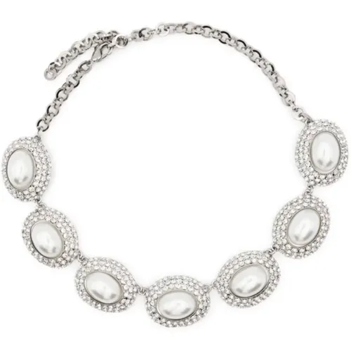 Silver Bijoux Necklace , female, Sizes: ONE SIZE - Alessandra Rich - Modalova
