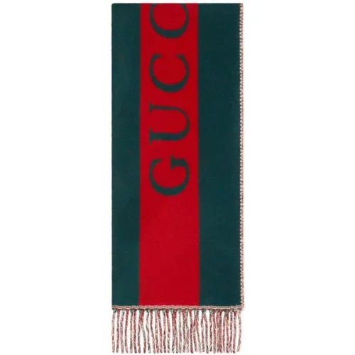 Web Motif Wool Scarf , male, Sizes: ONE SIZE - Gucci - Modalova